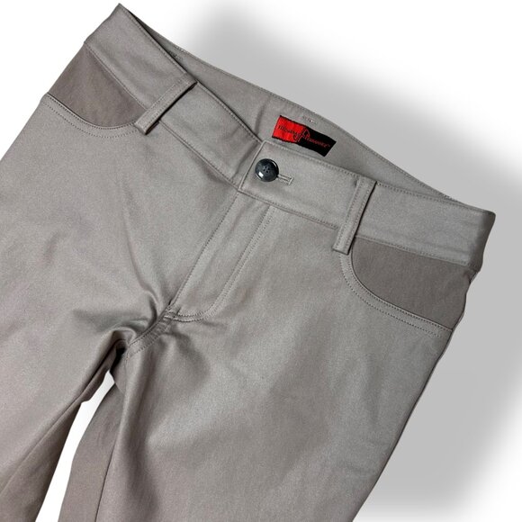 Filomena Fernandez Mixed Media Taupe Womens Pants Jeans Sz 38/XS 2-Tone Skinny - Picture 3 of 8